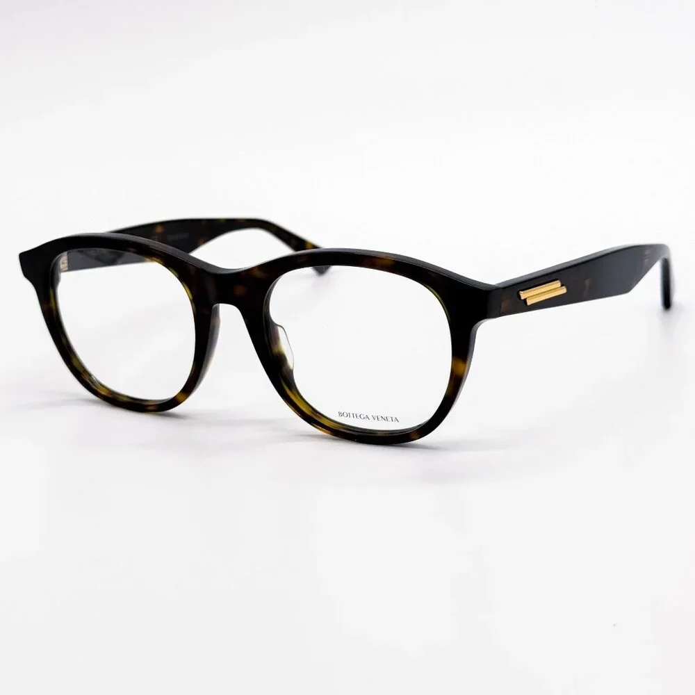 NEW BOTTEGA VENETA EYEGLASSES BV1130OA 002 HAVANA ROUND WOMEN EYEWEAR